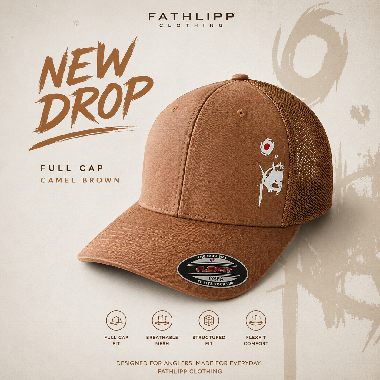 Fathlipp Full Cap – Camel Brown