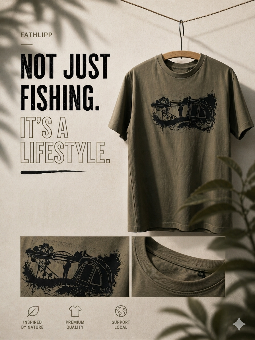 Not Just Fishing It's A Lifestyle Fathlipp Premium Tee