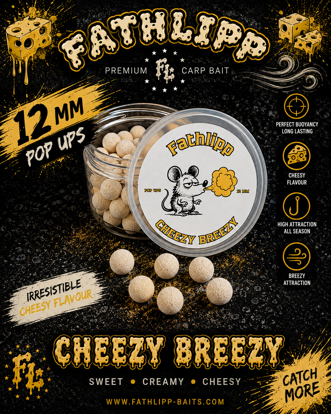 Fathlipp Cheezy Breezy Pop Ups 12 mm