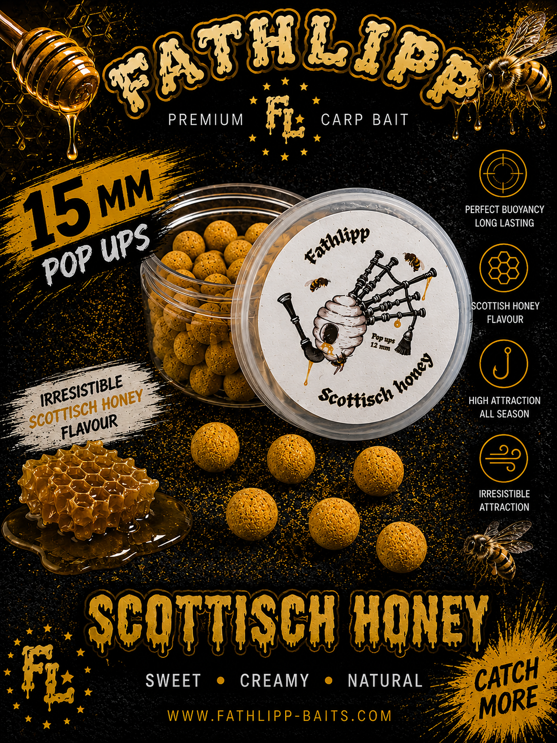 Fathlipp Scottisch Honey Pop Up 15 mm
