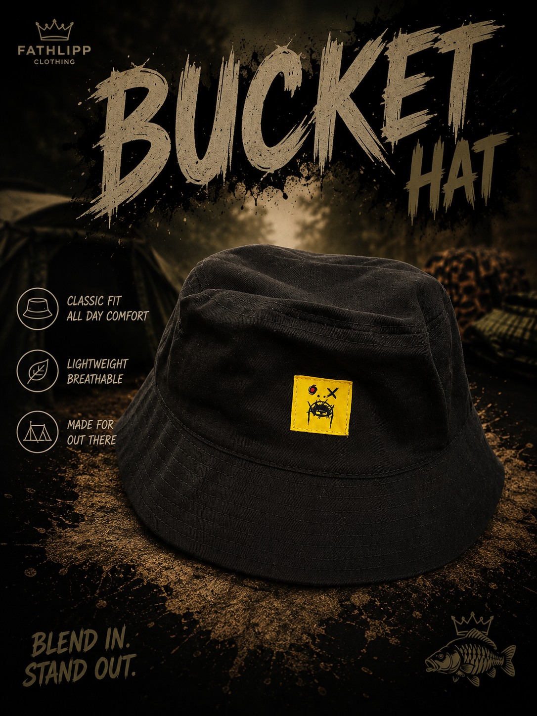 Fathlipp Bucket Hat Black