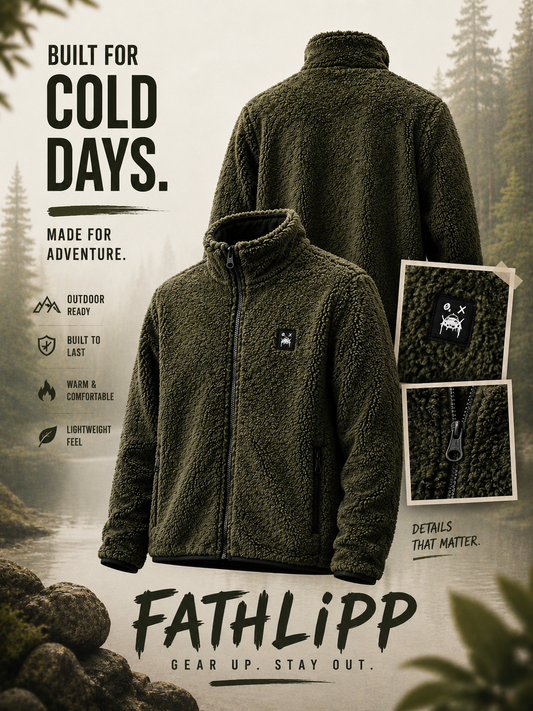 FATHLIPP Sherpa Fleece Jacket