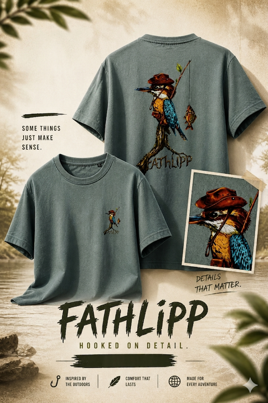 The Kingfisher Angler Fathlipp Premium Tee