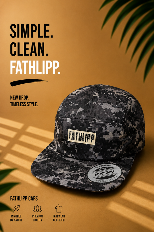 FATHLIPP Limited Edition Digital Black Camo Cap