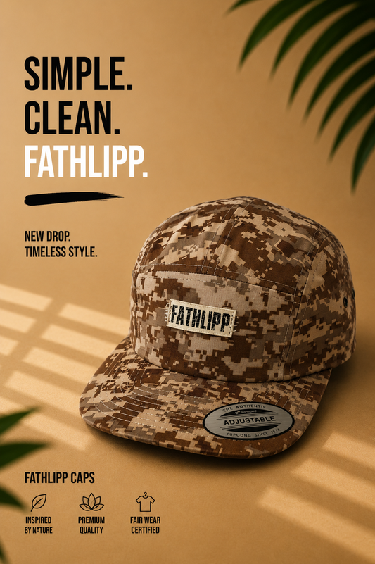 FATHLIPP Limited Edition Digital  Brown Camo Cap