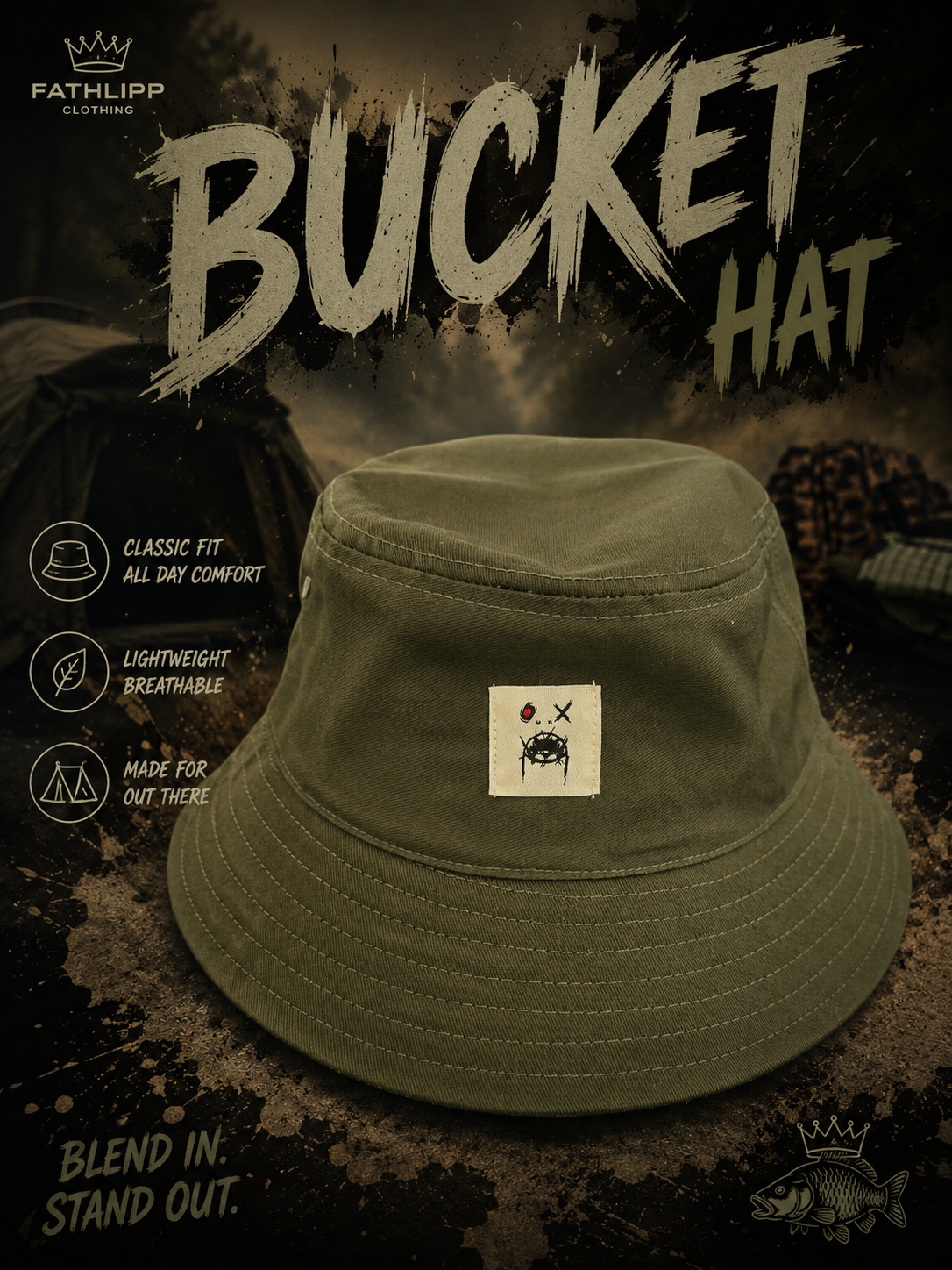 Fathlipp Bucket Hat Olive