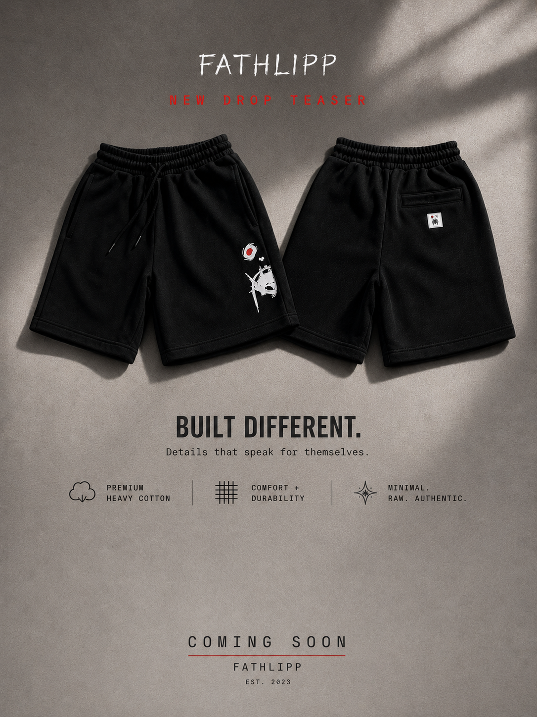 Fathlipp Logo Shorts Black