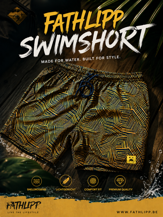 FATHLIPP Swim Short Navy-Mustard
